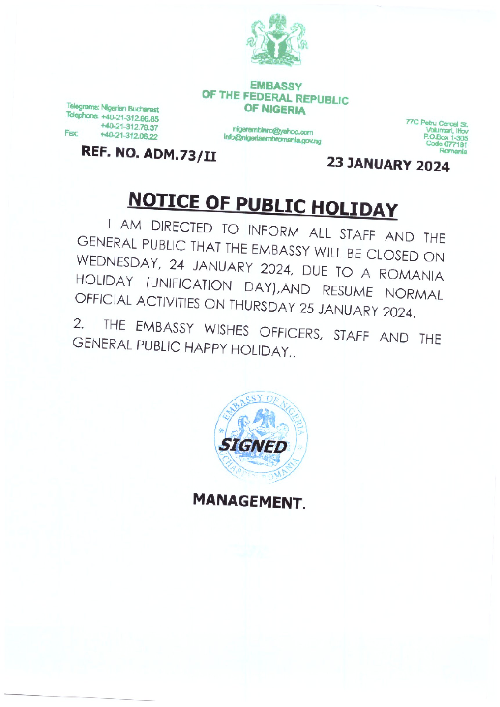 Public Notice!!!