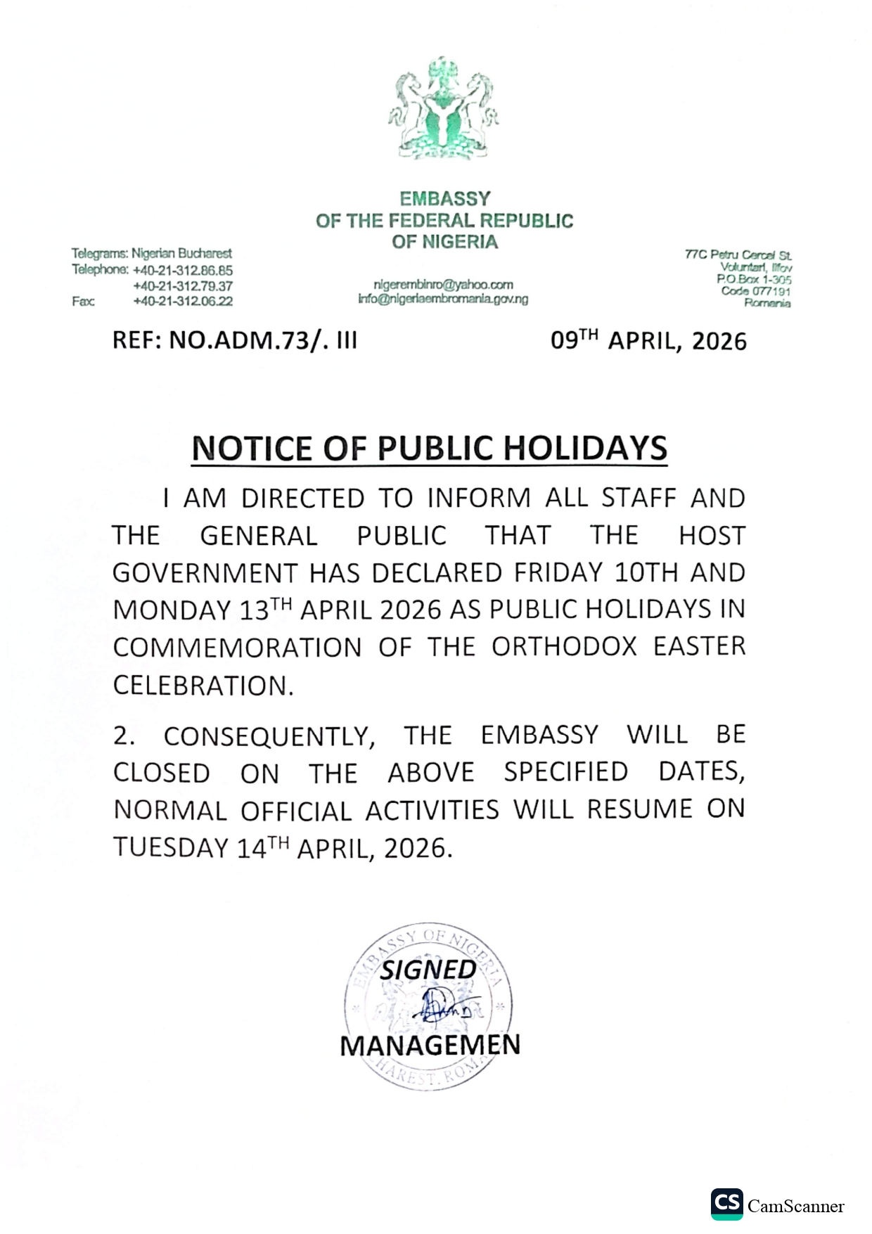 Public Notice**!!